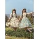 Mademoiselle Pearl Four Leaf Clover and Lime Blouse Apron Overdress JSK and Ops(Reservation/2 Colours/Full Payment Without Shipping)